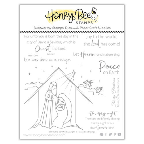 Honey Bee Stamps - Christmas - Clear Photopolymer Stamps - Christ Is Born