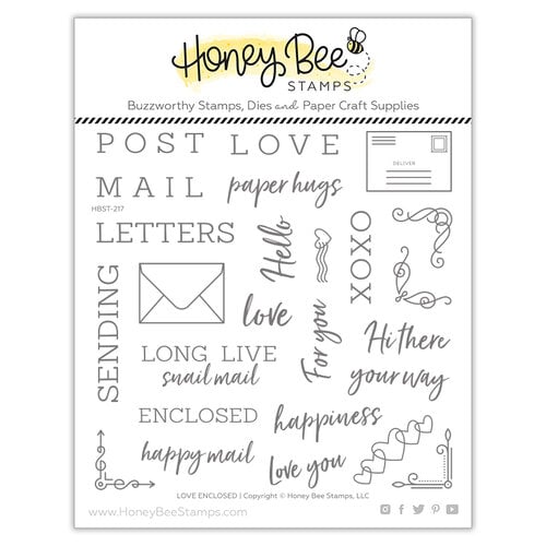 Honey Bee Stamps - Bee Mine Collection - Clear Photopolymer Stamps - Love Enclosed