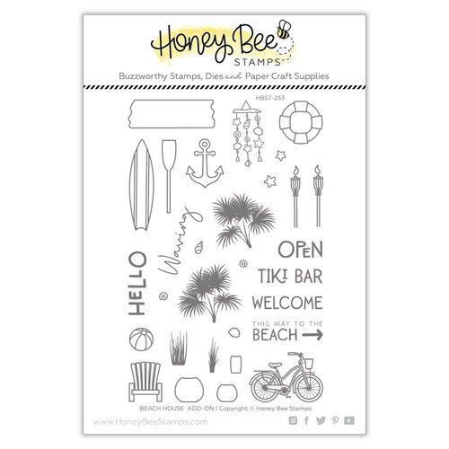 Honey Bee Stamps - Paradise Collection - Clear Photopolymer Stamps - Beach House