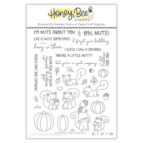 Honey Bee Stamps - Clear Photopolymer Stamps - Nuts About You