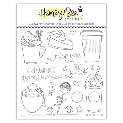 Honey Bee Stamps - Clear Photopolymer Stamps - Treat Yo Self