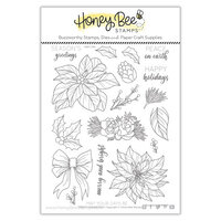 Honey Bee Stamps - Clear Photopolymer Stamps - Pretty Poinsettias