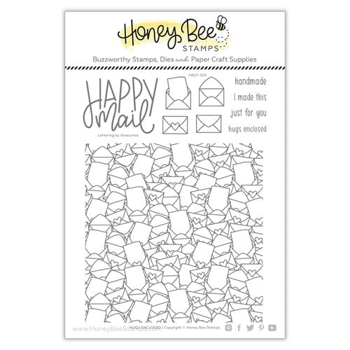 Honey Bee Stamps - Love Letters Collection - Clear Photopolymer Stamps - Hugs Enclosed