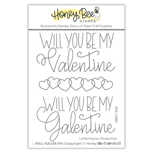 Honey Bee Stamps - Love Letters Collection - Clear Photopolymer Stamps - Will You Be My