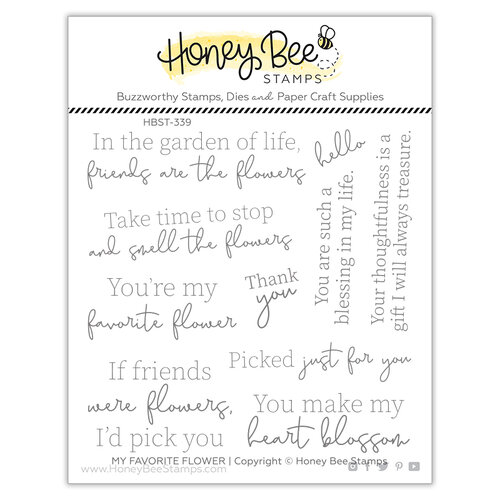 Honey Bee Stamps - Summer Stems Collection - Clear Photopolymer Stamps - My Favorite Flower