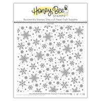 Honey Bee Stamps - Vintage Holiday Collection - Clear Photopolymer Stamps - Falling Snow Background