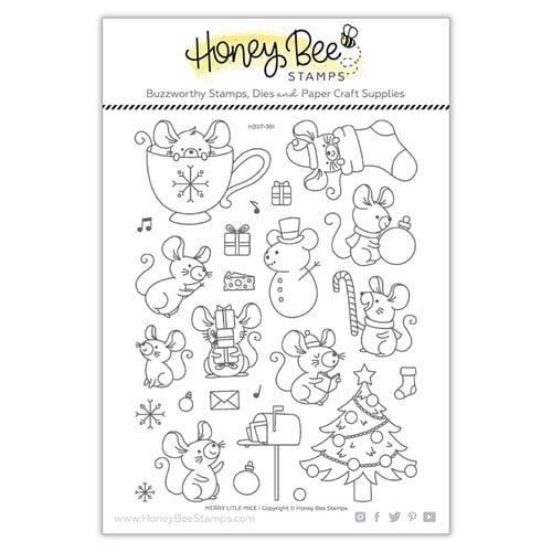 Honey Bee Stamps - Vintage Holiday Collection - Clear Photopolymer Stamps - Merry Little Mice