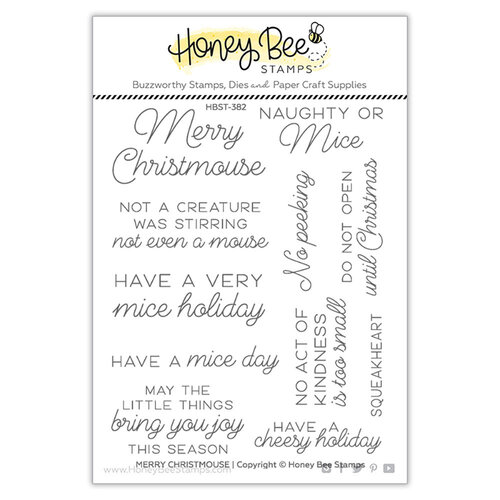 Honey Bee Stamps - Vintage Holiday Collection - Clear Photopolymer Stamps - Merry Christmouse