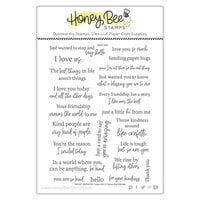 Honey Bee Stamps - Sealed With Love Collection - Clear Photopolymer Stamps - Inside Kindness Sentiments