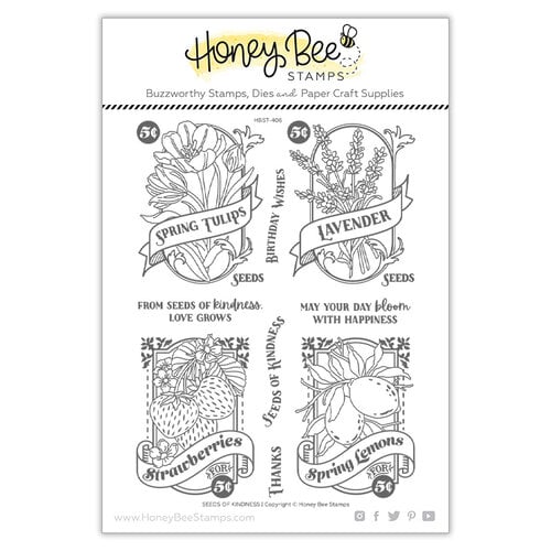 Honey Bee Stamps - Modern Spring Collection - Clear Photopolymer Stamps - Seeds Of Kindness