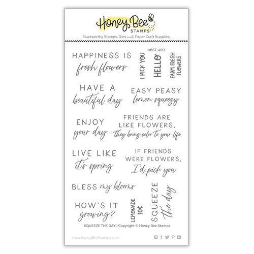 Honey Bee Stamps - Modern Spring Collection - Clear Photopolymer Stamps - Squeeze The Day