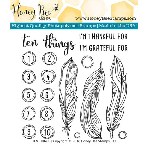 Honey Bee Stamps - Clear Acrylic Stamps - Ten Things