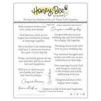 Honey Bee Stamps - The Perfect Day Collection - Clear Photopolymer Stamps - Inside Wedding Sentiments