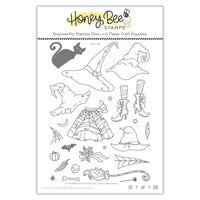 Honey Bee Stamps - Spooktacular Collection - Halloween - Clear Photopolymer Stamps - If the Broom Fits