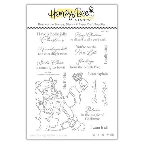 Honey Bee Stamps - Make It Merry Collection - Christmas - Clear Photopolymer Stamps - St Nick
