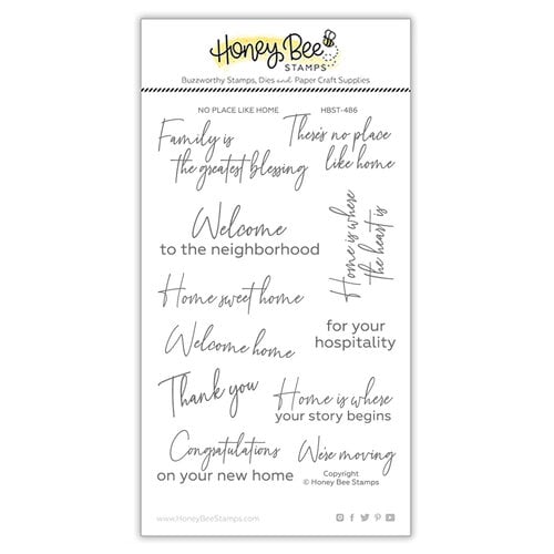 Honey Bee Stamps - Simply Spring Collection - Clear Photopolymer Stamps - No Place Like Home
