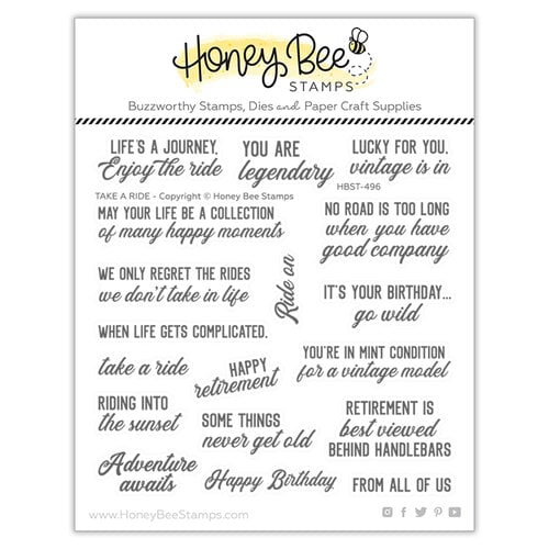 Honey Bee Stamps - Adventure Awaits Collection - Clear Photopolymer Stamps - Take A Ride