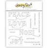 Honey Bee Stamps - Clear Photopolymer Stamps - Peace, Love, Joy