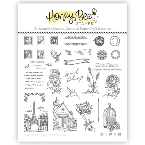 Honey Bee Stamps - Clear Photopolymer Stamps - Postmarked