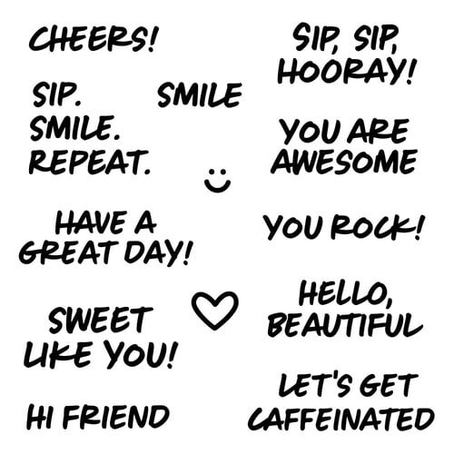 Honey Bee Stamps - Hello Harvest Collection - Clear Photopolymer Stamps - Sip. Smile. Repeat