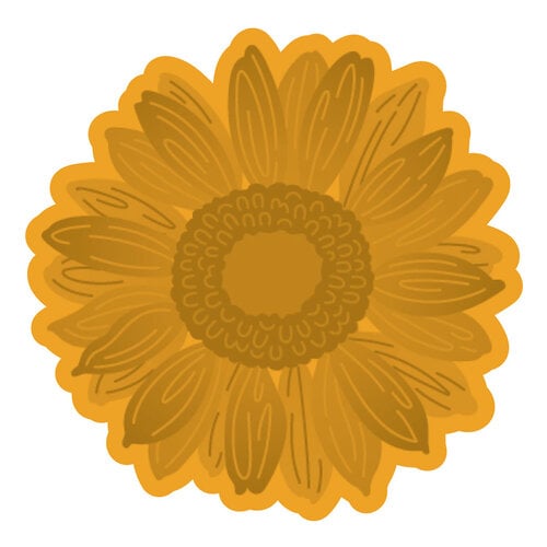 Honey Bee Stamps - Falloween Collection - Wax Stamper - 3D Sunflower