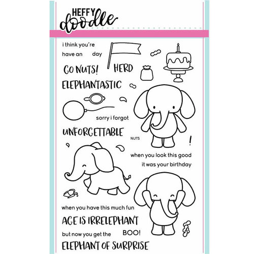 Heffy Doodle - Clear Photopolymer Stamps - Elephant of Surprise