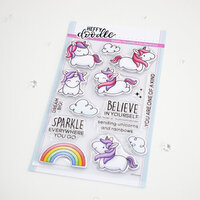 Heffy Doodle - Clear Photopolymer Stamps - Fluffy Puffy Unicorns