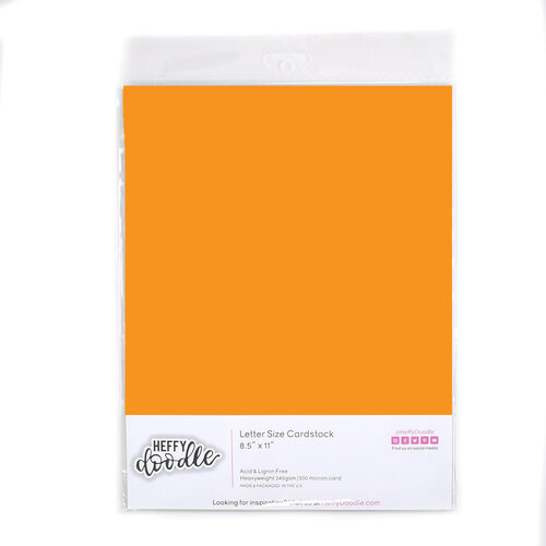Heffy Doodle - 8.5 x 11 Colored Cardstock - Pumpkin Patch