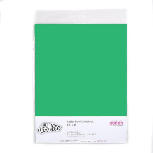 Heffy Doodle - 8.5 x 11 Colored Cardstock - Greenbean