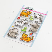 Heffy Doodle - Clear Photopolymer Stamps - Two By Two Zoo Animals