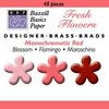 Happy Hammer Bazzill Basics Mini Brads - Fresh Flowers - Reds