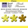 Happy Hammer Bazzill Basics Mini Brads - Fresh Flowers - Yellows, CLEARANCE