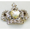 Melissa Frances - Vintage Jeweled Brooch - Crown Jewel
