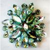 Melissa Frances - Vintage Jeweled Brooch - Shamrock Kiss