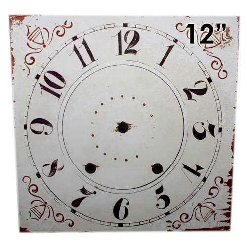 Melissa Frances - Clock Wall Hangings - Square Clock Face - 12 Inch