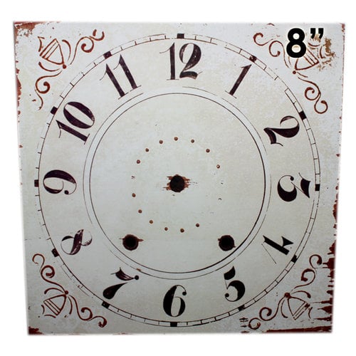 Melissa Frances - Clock Wall Hangings - Square Clock Face - 8 Inch