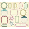 Melissa Frances - Vintage Posey Collection - 12 x 12 Cardstock Die Cuts - Label