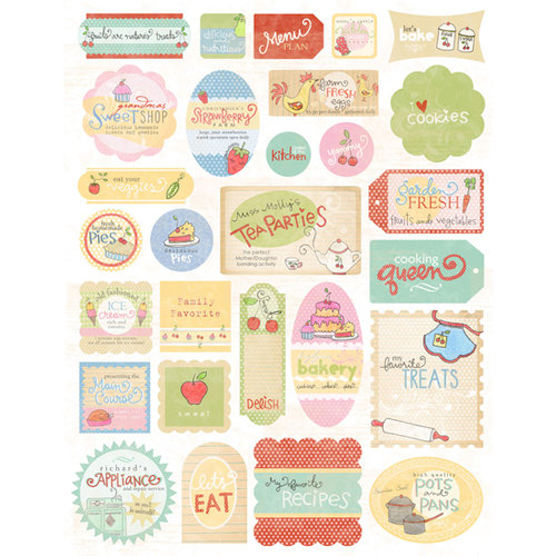 Melissa Frances - Kitschy Kitchen Collection - Cardstock Stickers - Homemade