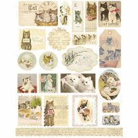 Melissa Frances - Cardstock Stickers - Ephemera - Here Kitty Kitty