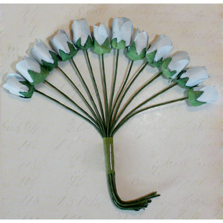 Melissa Frances - Vintage Flower - Soft Blue Mini Rose