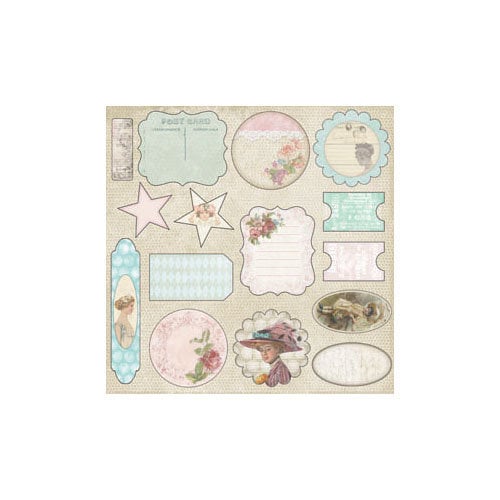 Melissa Frances - C'est la Vie Collection - 12 x 12 Cardstock Die Cuts