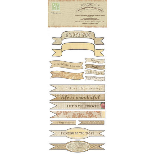 Melissa Frances - Attic Treasures Collection - Cardstock Stickers - Banners
