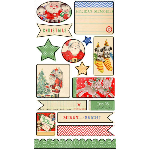 Melissa Frances - Countdown to Christmas Collection - Chipboard Die Cut Pieces