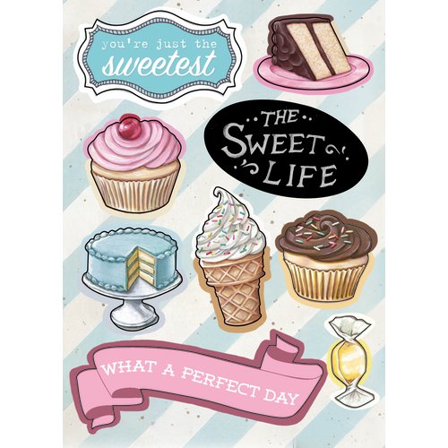 Melissa Frances - The Sweet Life Collection - Chipboard Accents