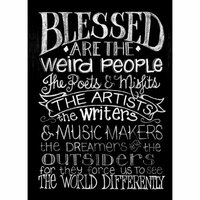 Melissa Frances - Blackboard Canvas Print - Blessed are the Weird