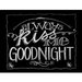 Melissa Frances - Blackboard Canvas Print - Always Kiss Me Goodnight