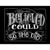 Melissa Frances - Blackboard Canvas Print - She Believed