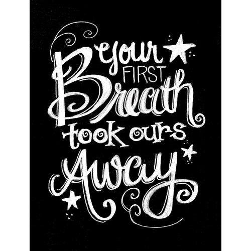 Melissa Frances - Blackboard Canvas Print - Your First Breath