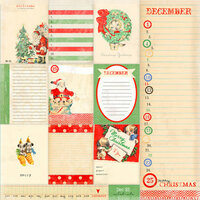 Melissa Frances - Countdown to Christmas Collection - 12 x 12 Paper - Countdown