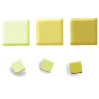 Happy Hammer  - Bazzill Basics Mini Brads - Square - Yellow, CLEARANCE